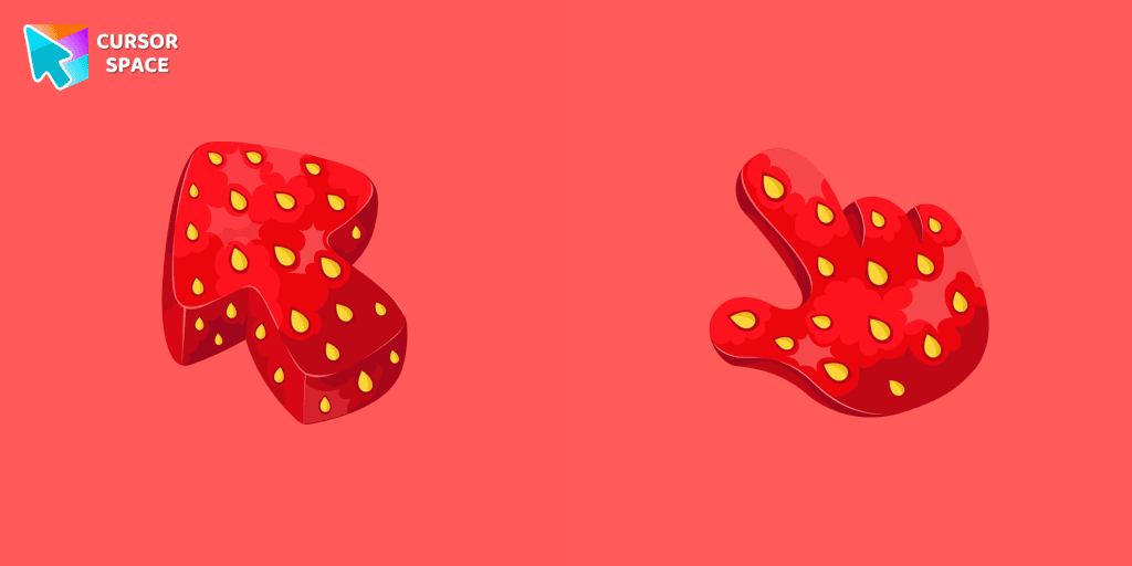 Strawberry Texture cursor cursor pack